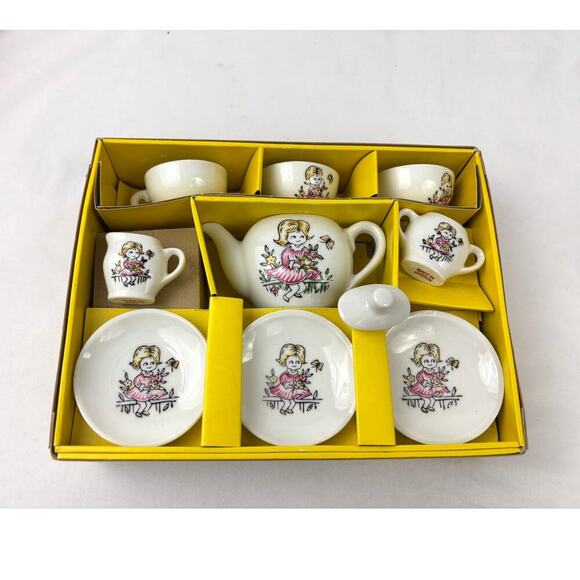Vintage China Toy Tea Set for Children Made in Japan Original Box - Picture 3 of 14